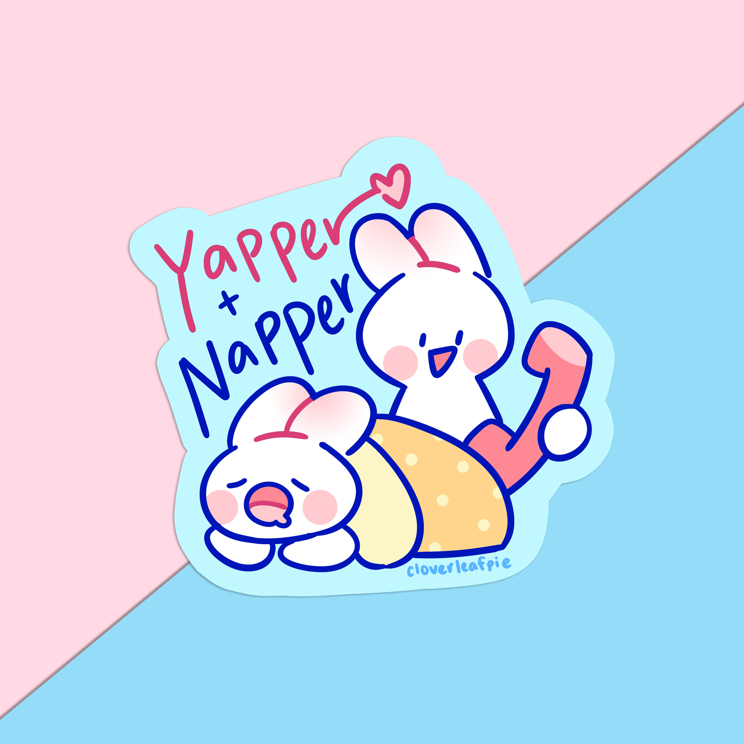 Yapper and Napper Vinyl Sticker | Cloverleafpie